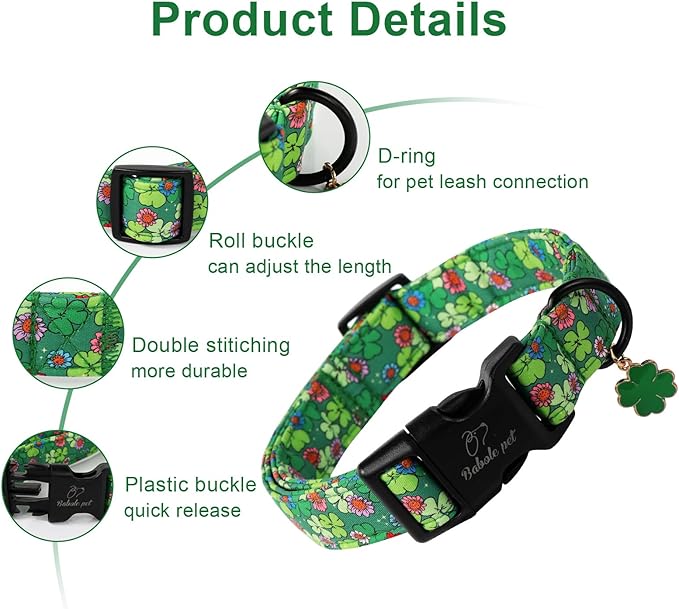 St Patricks Day Dog Collar for Large Dogs - Image 2