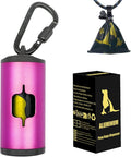 Metal Dog Poop Bag Holder w/Leash Clip|Durable Scratch-Resistant Aluminum|15 by SHAOUMAN