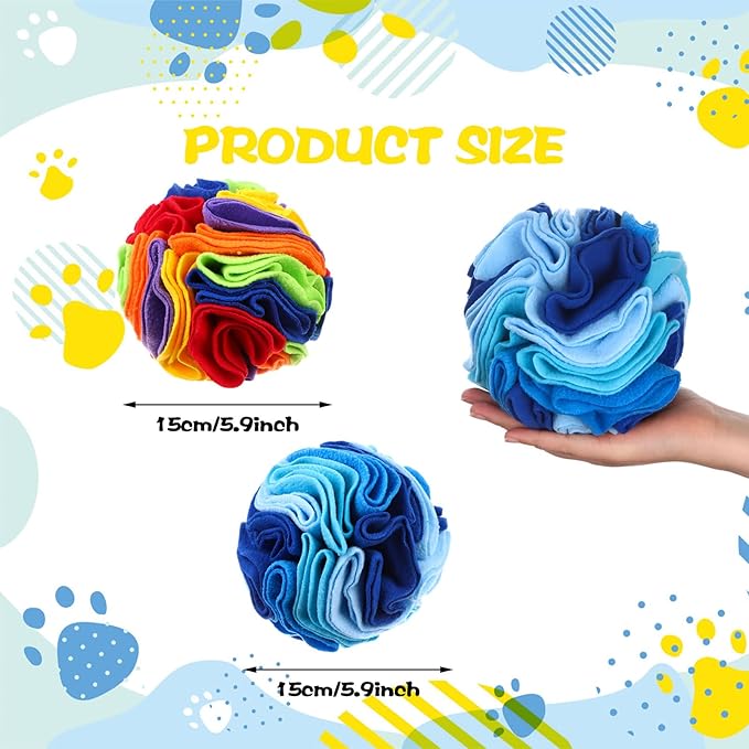 2 Packs Snuffle Ball for Dogs Stress Relief Interactive Dog Enrichment Toys Dog - Image 2