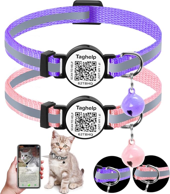 2 Pack Breakaway Cat Collar by Taghelp