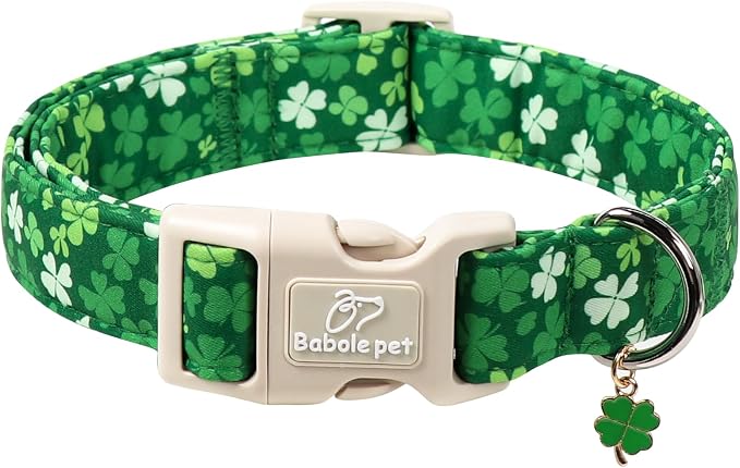 St. Patrick's Day Dog Collar for Medium Dogs by Babolepet