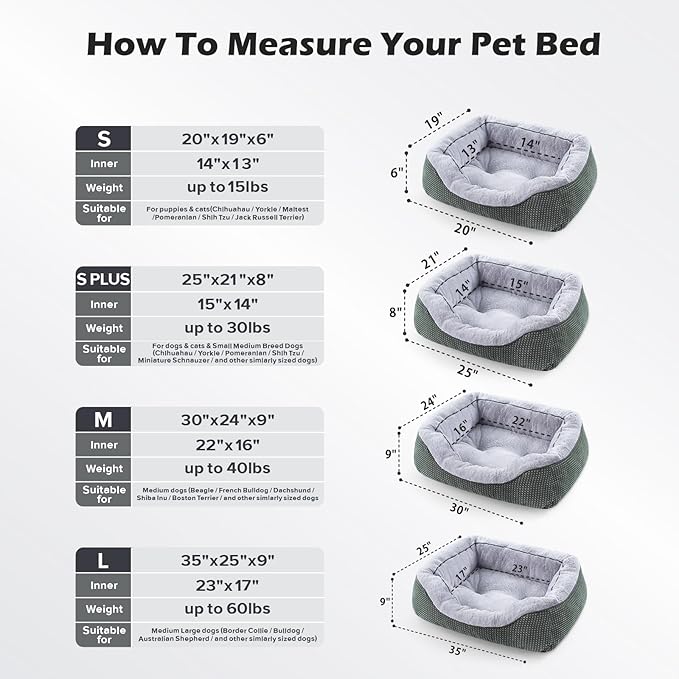 INVENHO Large Dog Beds Large Sized, Washable Orthopedic Warming Soft Sleeping - Image 5