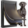 Extra Large Dog Door for Door All Aluminum 3 Flaps Black, Heavy Duty XL Dog by PETCOMING