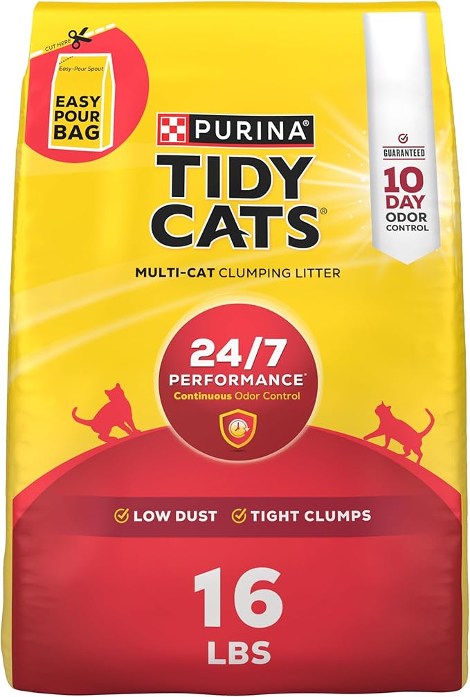 Purina Tidy Cats Clumping Cat Litter Odor Control, 24/7 Performance Multi Cat by PurinaTidyCatsLitter