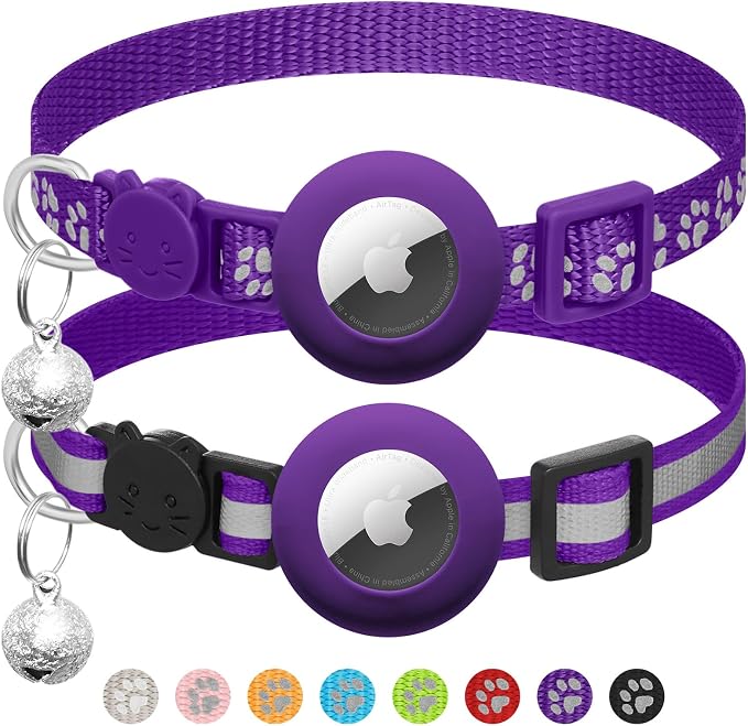 2 Pack Airtag Cat Collar Breakaway by LAFAYIspecializesinpetcollars