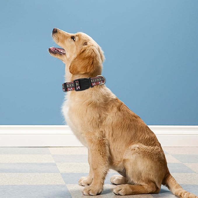 Reflective Dog Collar, Adjustable Soft Neoprene Padded Nylon Pet Collars - Image 2