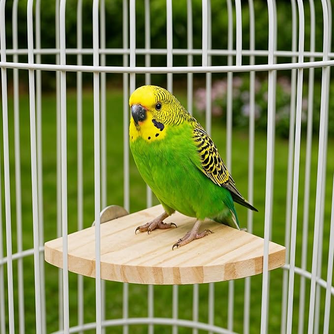 2PCS Bird Perch Platform Flat, Fan Shape and Rectangle Bird Cage Platform - Image 7