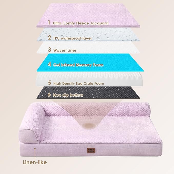 EHEYCIGA Memory Foam Dog Bed Large Size Dogs, Orthopedic Dog Bed Large - Image 5