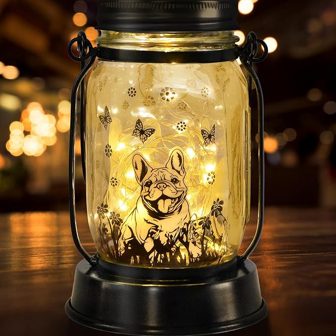French Bulldog Frenchie Gifts for Women/Men French Bulldog Solar Lanterns Dog - Image 8