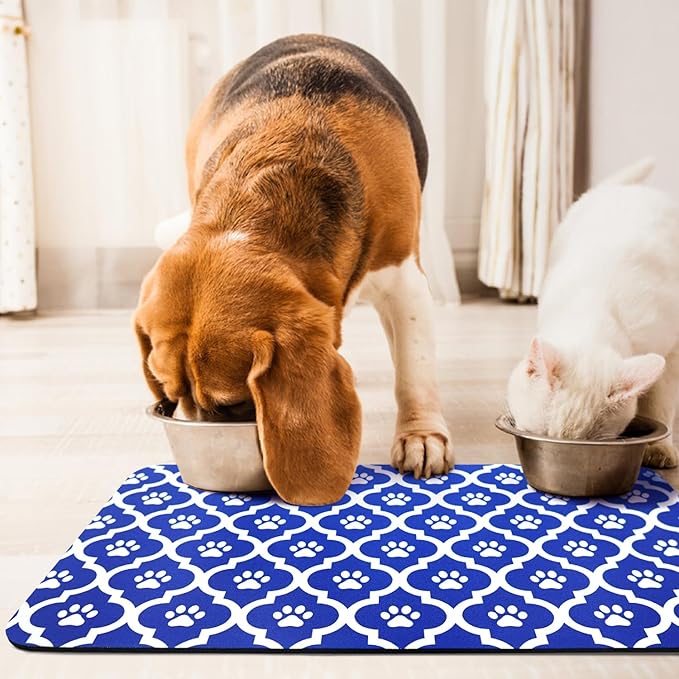 Dog Food Mat 16X24 Inch Pet Feeding Absorbent Mats - Image 7