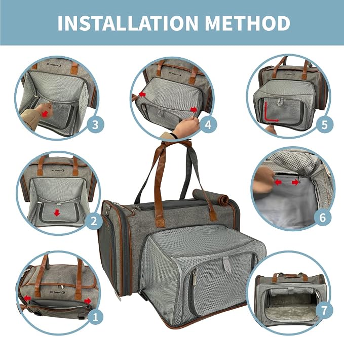 Mr. Peanut's Gold Series Double Expandable Pet Carrier - Image 7