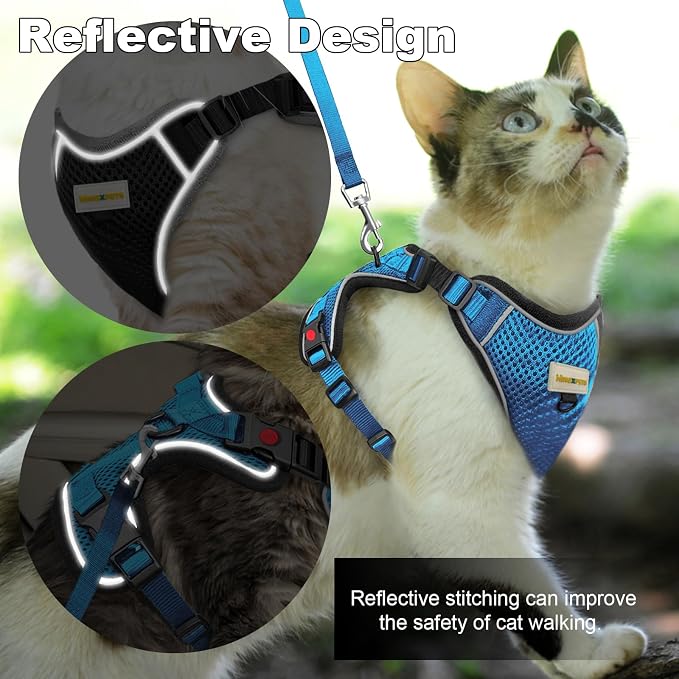 Cat Harness and Leash for Walking, Retractable Cat Harnesses and Leash Set - Image 3