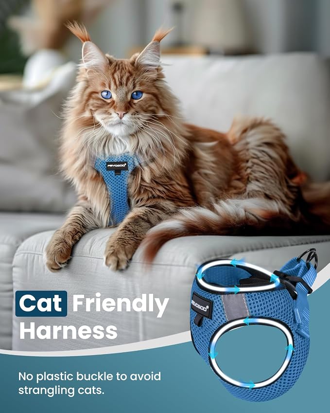 FAYOGOO Cat Harness and Leash Set | Upgrade Step-in Escape Proof Harness | - Image 3
