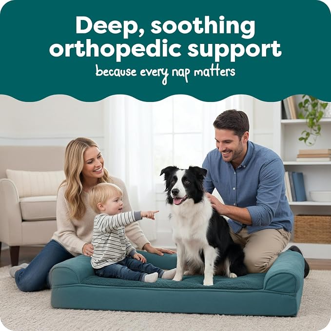 FurHaven Orthopedic Dog Bed for Large Dogs, Sofa Contour Mattress - Image 2