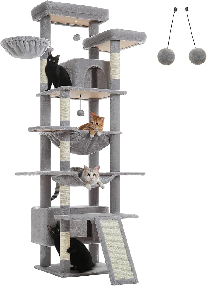 81" Heavy Duty Cat Tree for Large Cats up to 20lbs by MUTTROS