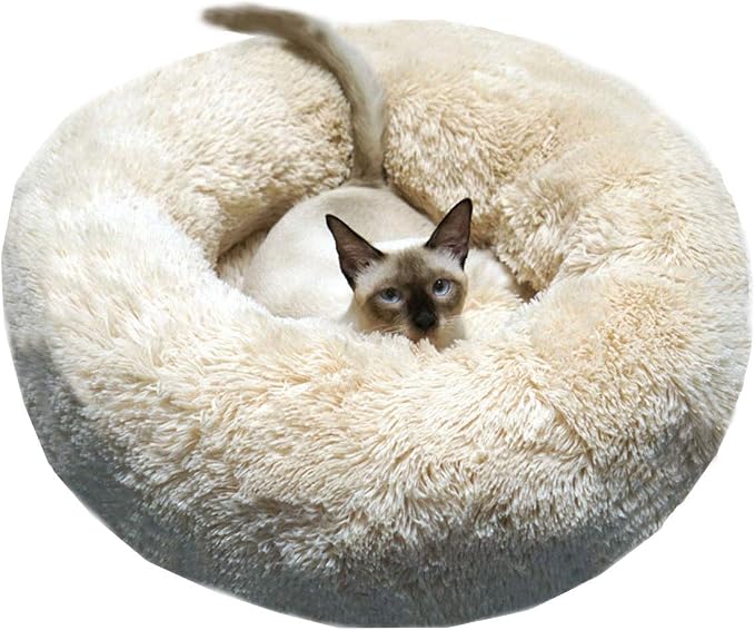 BODISEINT Modern Soft Plush Round Pet Bed by BODISEINT