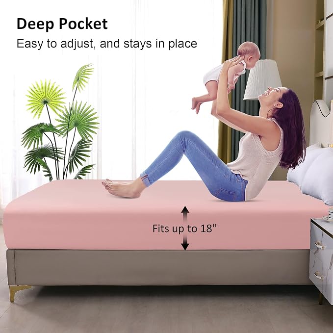 Twin Mattress Protector Waterproof, Fitted Sheet Style Breathable Mattress Cover - Image 4
