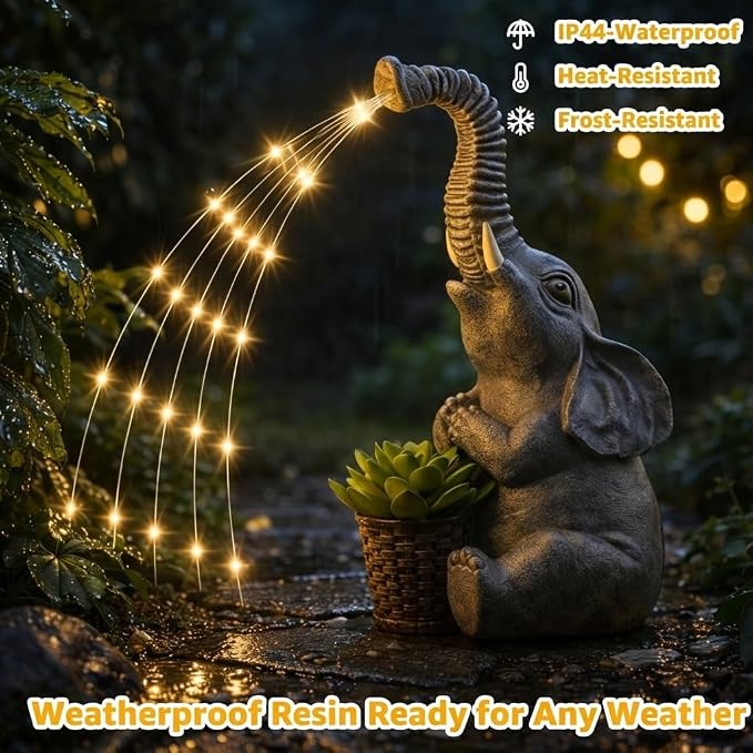 Lyeasw Solar Garden Decor Elephant Statues – Birthday Gifts - Image 4