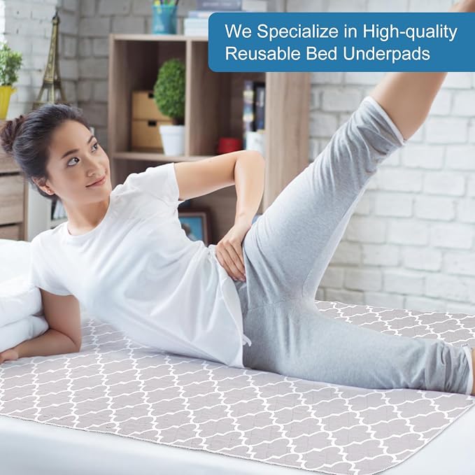 OUTCREATOR® Washable Bed Pads 34" x 76", Incontinence Mattress Protector - Image 7