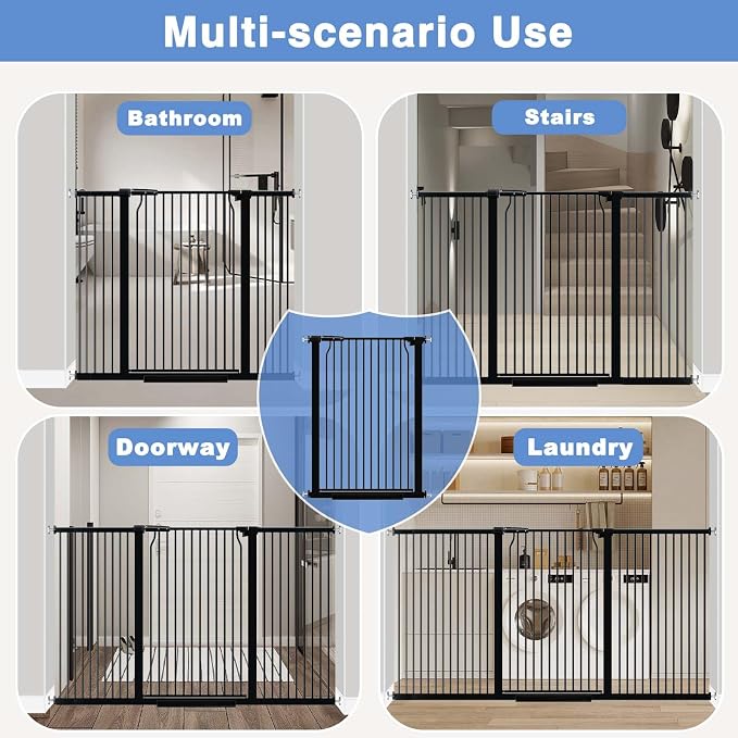 40.5" Extra Tall Baby Gate for Stairs, 40.5"-54.7" Extra Wide Large Dog Pet - Image 8