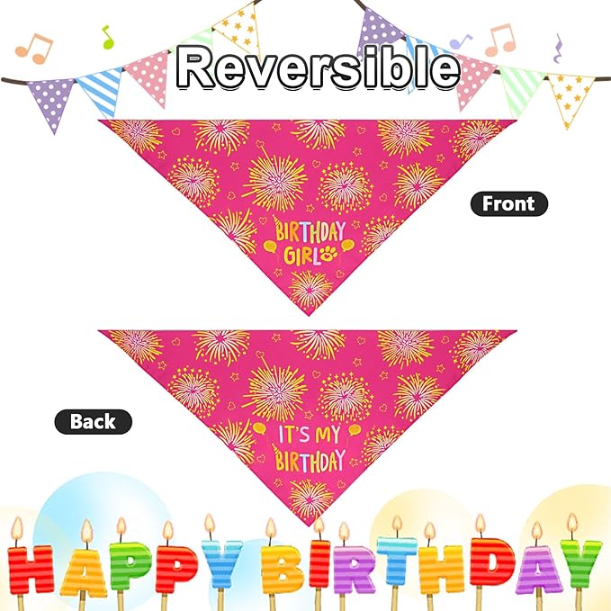 Dog Birthday Decorations Rose Pink, Dog Birthday Party Supplies - Image 6
