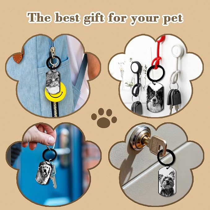 QYH Custom Memorial Dog Keychain - Image 4