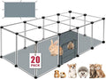 20 Panels Small Animals Playpen, Portable Plastic Enclosure Cage by VISCOO