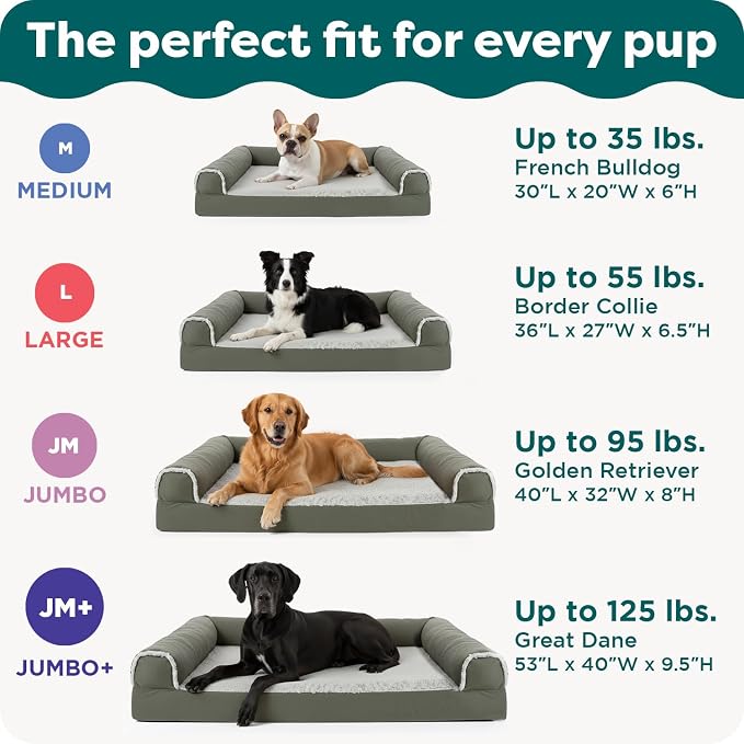 FurHaven Orthopedic Dog Bed For Large Dogs, Sofa Contour Mattress - Image 6