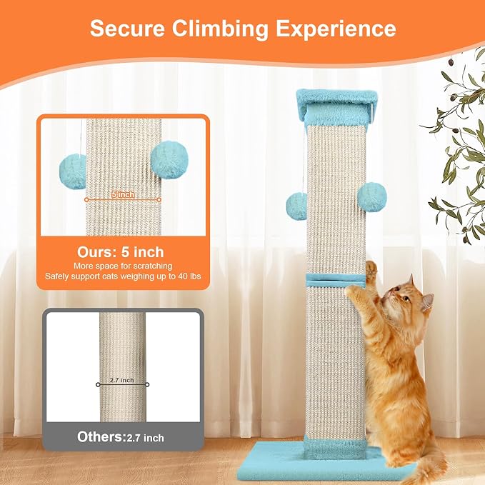 Cat Scratching Post 33 Inch Nature Sisal Cat Scratch Post - Image 6