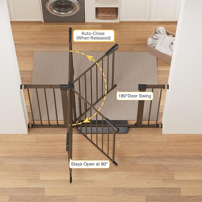 Cumbor 29.7-48" Baby Gate for Stairs, Mom's Choice Awards Winner-Dog Gate for - Image 4