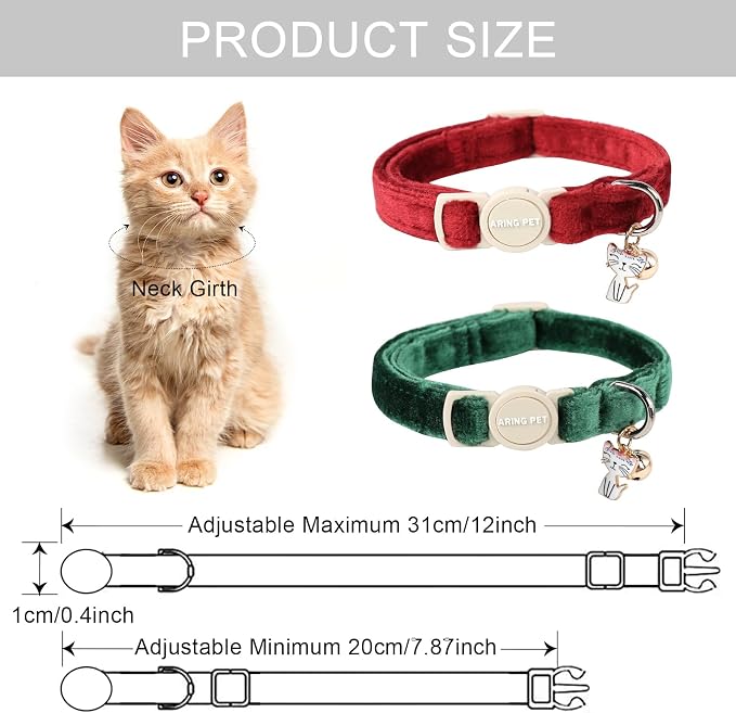 ARING PET 2 Pack Cat Collars-Cute Breakaway Cat Collar - Image 5