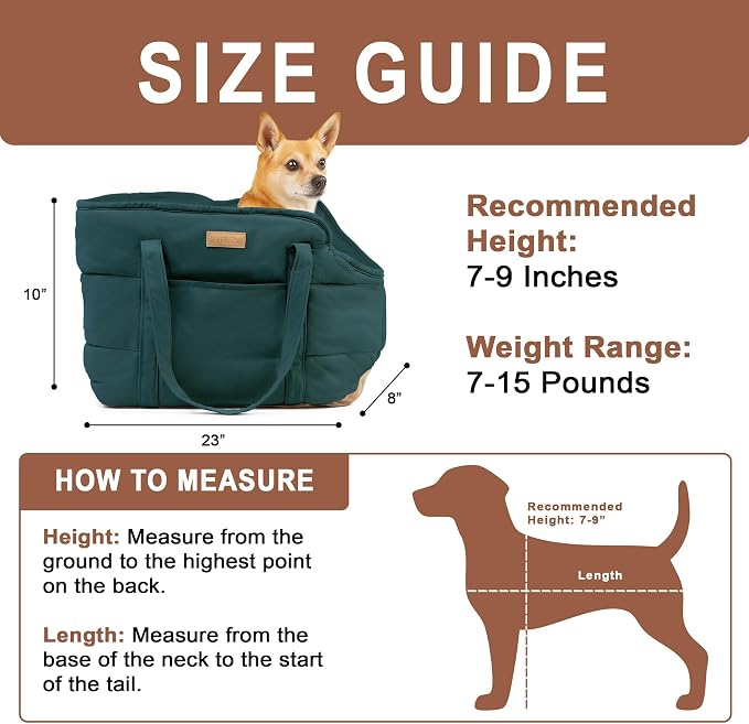 Plush Dog Purse Carrier for Small Dogs, Soft Dog Tote Bag - Image 3