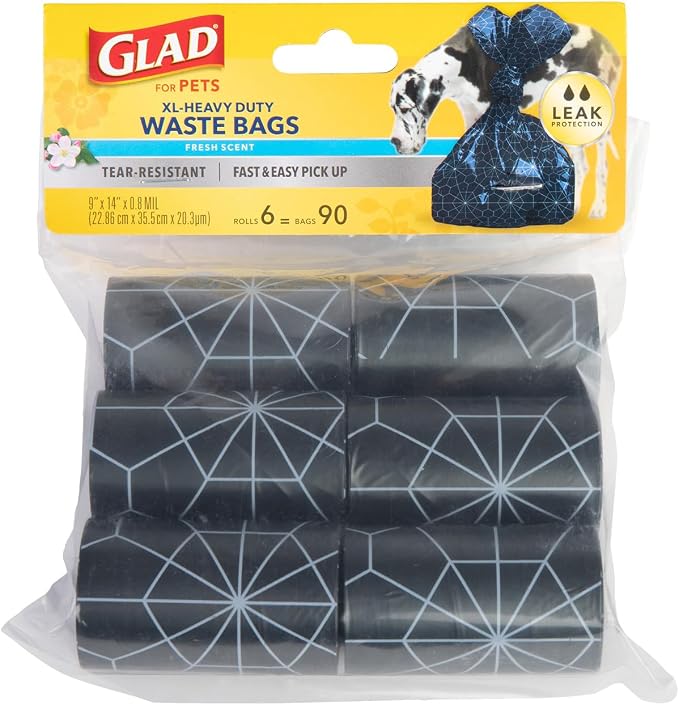 Glad for Pets Extra Large Scented Dog Poop Bags, Heavy Duty Tear-Resistant Pet - Image 2