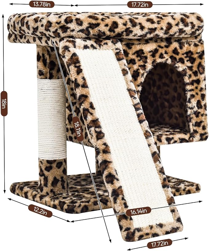 SYANDLVY Small Leopard Print Cat Tree - Image 3