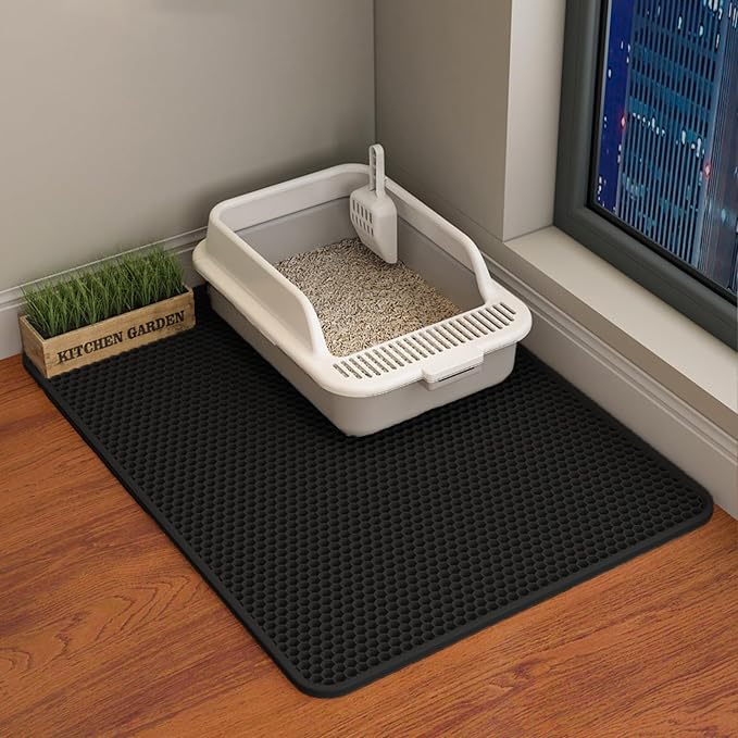 HCY&WLD Cat Litter Mat, 45x26/35x24/30x22/24x18 Inch Double Layer Cat Litter by HCY%26WLD