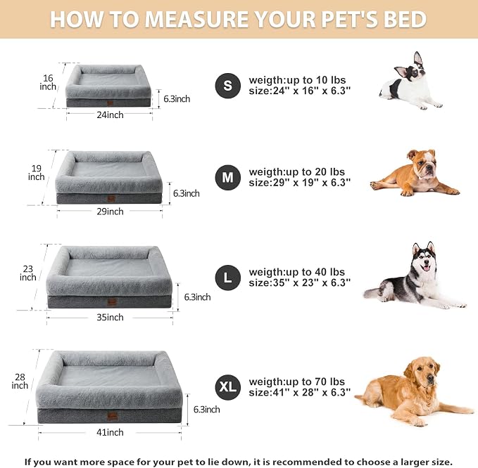 BFPETHOME Orthopedic Dog Bed for Large Sized Dogs – Washable Dog Couch Bed - Image 4