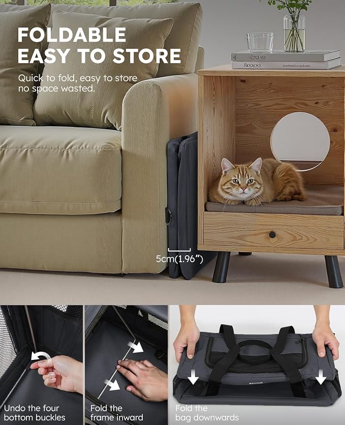 Pecute Cat Carrier Stable XL, Pet Carrier Breathable and Portable, Cat Carriers - Image 8