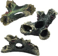 DoubleWood 3 PCS Decaying Trunk Betta Fish Ornament Driftwood Resin Crafts by DoubleWood