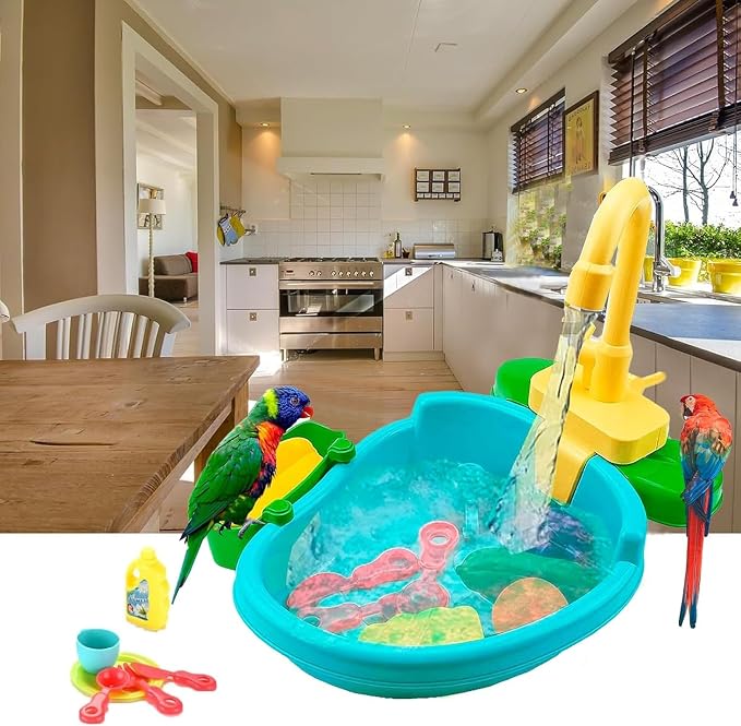 Bird Bath for Cage, Parrot Shower Bathtub Indoor - Image 6