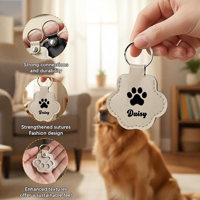 Personalized Dog Hair Keychain Pet Fur Keepsake Pet Memorial Cute Storage - Image 4