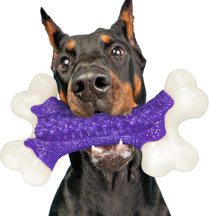 Tough Dog Chew Toys for Aggressive Chewers Large Medium Breed Bacon Flavor by KserooDogToys