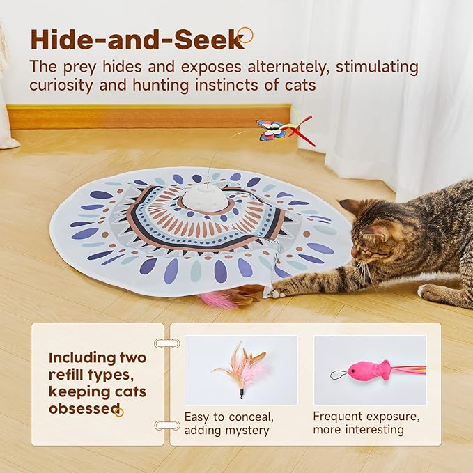 Potaroma Cat Toys Chargeable, 3in1 Hide and Seek - Image 3