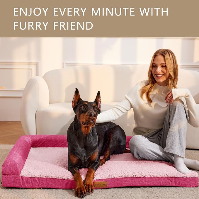 Patas Lague Orthopedic XL Dog Bed Large Sized Dog 42''X28'', Waterproof L - Image 3