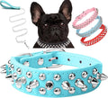 Spiked Dog Collar Soft Pu Leather Mushrooms Rivet Spike Studded Puppy by Unknown