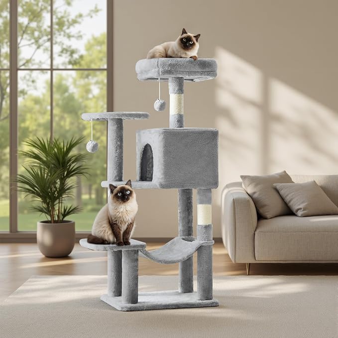 Sweetcrispy 44 inch Cat Tree Tower, Small Cat Climbing Tower - Image 7