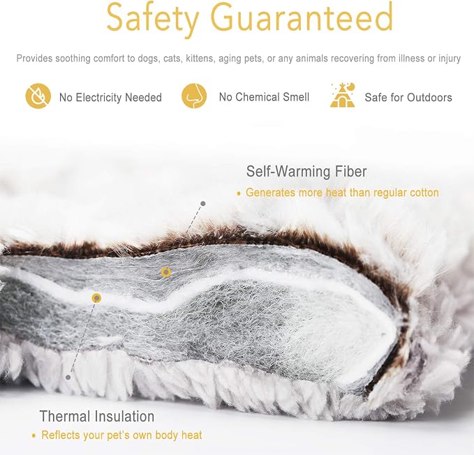 Self Heating Cat Pad Self Warming Bed 27.5" x 18.5" Thermal Heated Cat Mat - Image 3