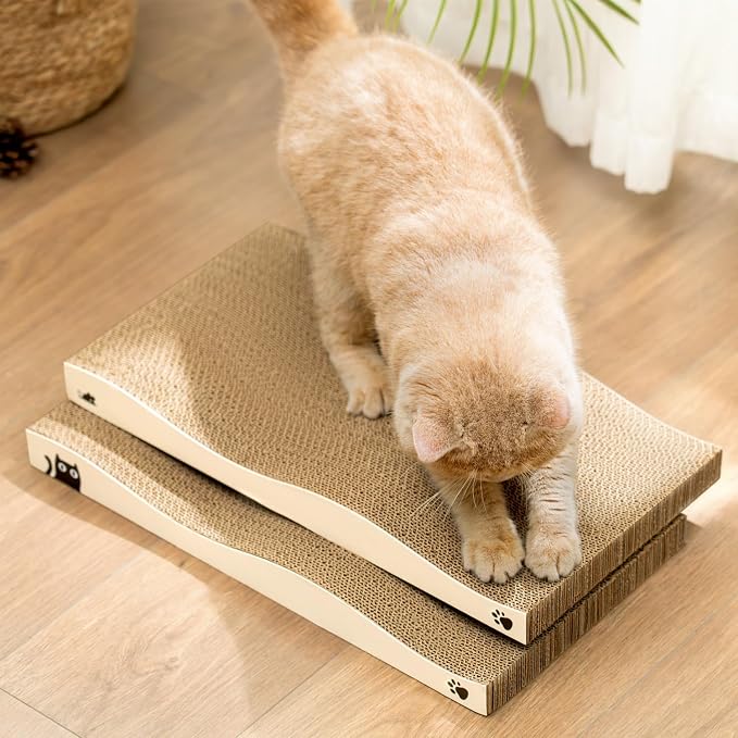 Cat Scratcher, Durable Scratch Pad, Corrugated Cardboard Scratching Board by Conlun