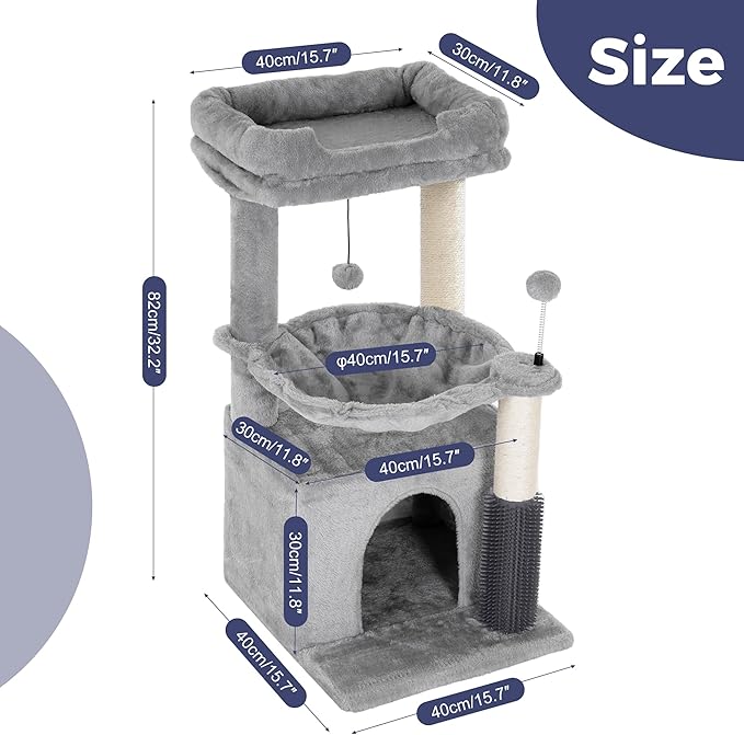 Cat Tree 32 Inches Small Cat Tower - Image 2
