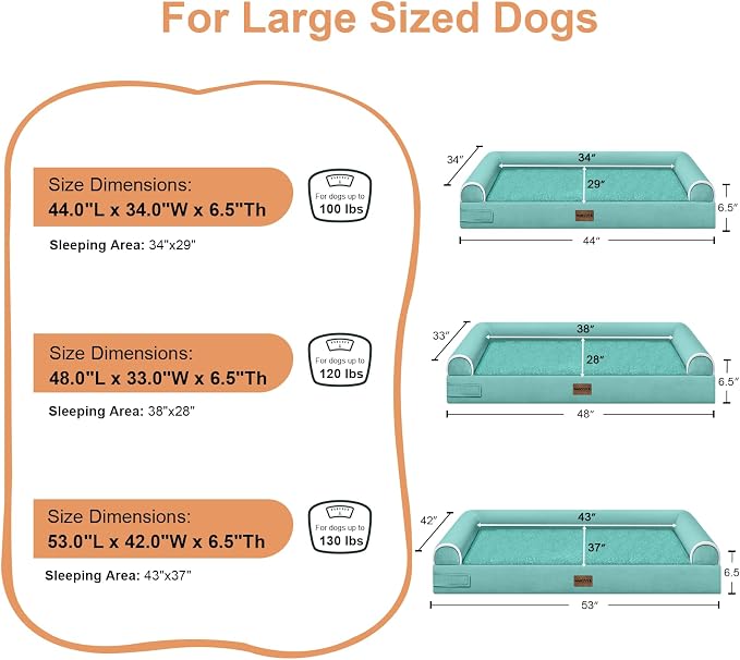 Large Dog Bed Orthopedic Washable: Beds Bolster XXL Bed Big XLarge Dogs Egg - Image 6