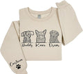 Custom Dog Mom Sweatshirt, Personalized Line Art Portrait Dog Hoodie, by Handmade